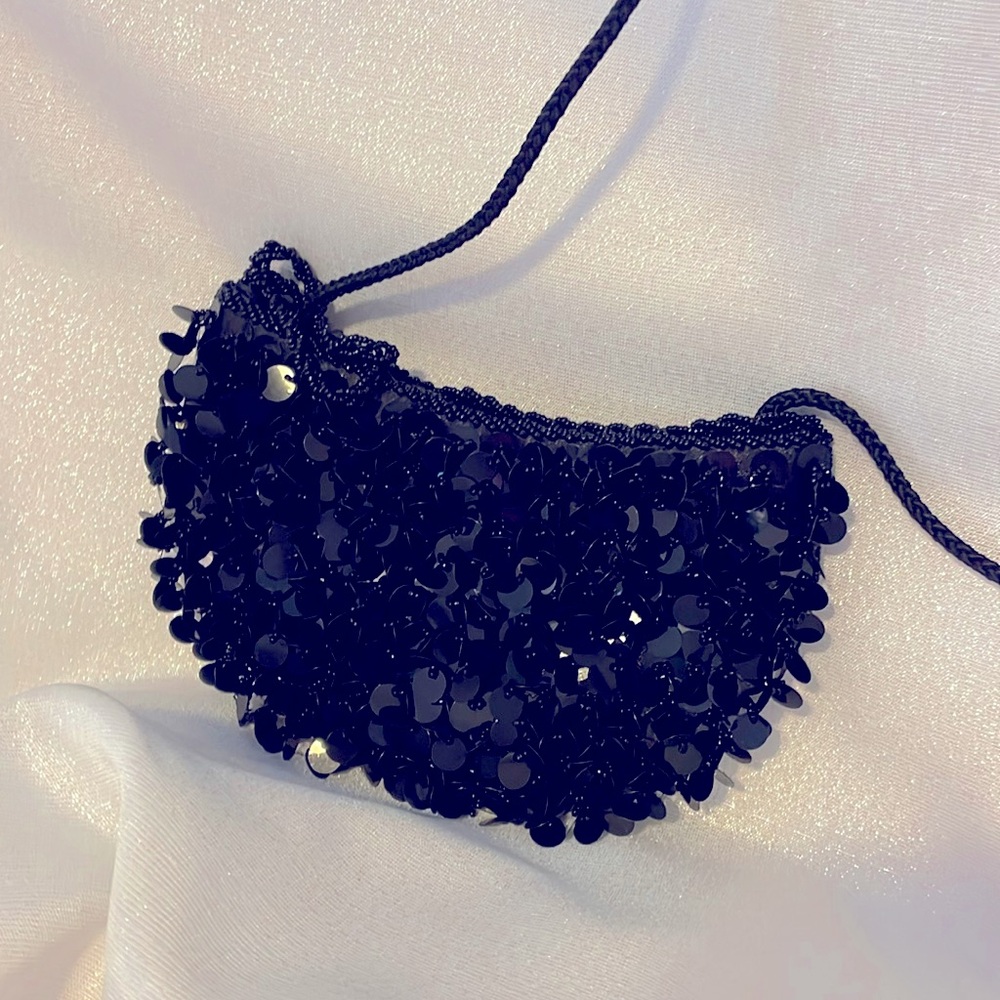ICING by Claire’s black sequined purse! Can be worn w/short or long strap.